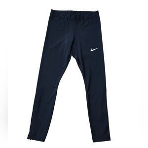Nike Dri-FIT Black Track Leggings with Zippered Ankles